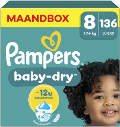 Pampers-BabyDry-Maat8-Maandbox-136Stuks-17KG