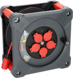 BrennenstuhlProfessionalKA3110BouwplaatsCube5-voudigKabelhaspelH07BQ-F3G15-IP44-33m-Rood