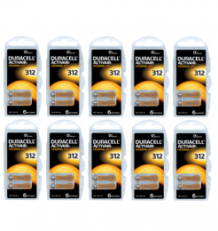 DuracellHoorapparaatbatterijDA312bruin60stuks