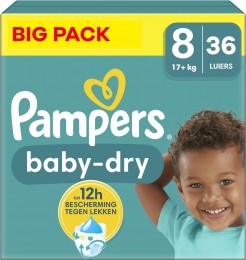 Pampers-BabyDry-Maat8-BigPack-36luiers-17KG