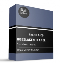 Sale-35Hoeslaken-FlanelKatoen-90x200cm-Navy-FreshAndCo-Dekbed-Discounternl
