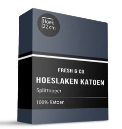 SplittopperHoeslaken-Katoen-180x200cm-Navy-FreshAndCo-Dekbed-Discounternl