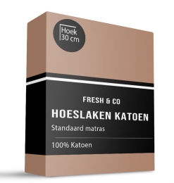 Hoeslaken-Katoen-Taupe-200x210cm-Taupe-FreshAndCo-Dekbed-Discounternl