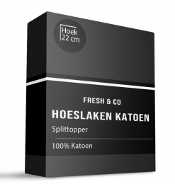 SplittopperHoeslaken-Katoen-Zwart-180x200cm-Zwart-FreshAndCo-Dekbed-Discounternl