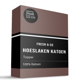 Sale-30TopperHoeslaken-Katoen-90x210cm-Terra-FreshAndCo-Dekbed-Discounternl