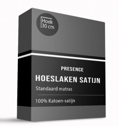 Hoeslaken-KatoenSatijn-Antraciet-180x200cm-Antraciet-Presence-Dekbed-Discounternl