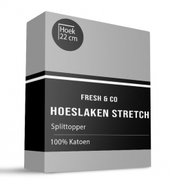 SplittopperHoeslaken-KatoenJerseyStretch-160x200cm-Lichtgrijs-FreshAndCo-Dekbed-Discounternl