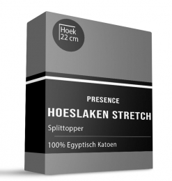 SplittopperHoeslaken-EgyptischKatoenStretch-180x200cm-Grijs-Presence-Dekbed-Discounternl