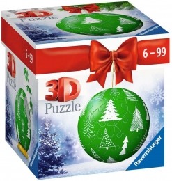 3DPuzzel-KerstbalGroen54stukjes