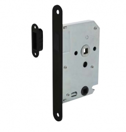 Intersteelmagneetbadkamertoiletslot638mmmetzwartevoorplaat