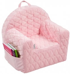 AlberoMioVelvetRozeKinderfauteuil