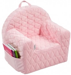 AlberoMioVelvetRozeKinderfauteuil