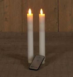 Dinerkaarsrustiekwitwax2st23cmbewegendevlam2xAAboAnnasCollection-Annascollection