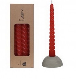 TwistedCandlesSet4stRed-Buitengewoondeboet