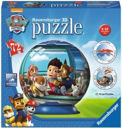 3DPuzzel-PawPatrolPuzzelbal72stukjes