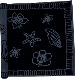 TheOneTowellingStrandhanddoekHawaii90x190cmBlackAntraciet