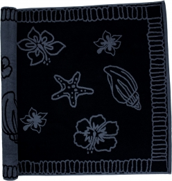 TheOneTowellingStrandhanddoekHawaii90x190cmBlackAntraciet