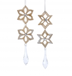 Ornamentplastichangergoudzilverl19cm-Kurtsadler
