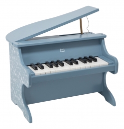 LabelLabelBlauwHoutenPiano