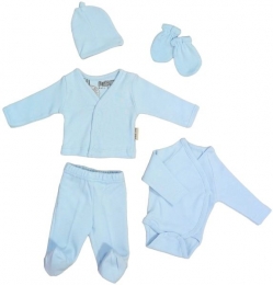 PetitVillainPrematuurMaat4450Blauw5-deligeBabyset