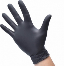 HaibuNitril-HandschoenenpoedervrijMaatSZwart100st