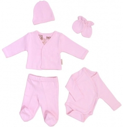 PetitVillainPrematuurMaat4450Roze5-deligeBabyset