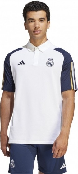 adidasRealMadridPolo2023-2024WitDonkerblauwGoud