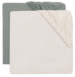 JolleinJerseySeaGreenIvory40x8090cm2StuksWiegHoeslaken