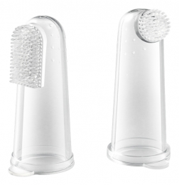 BabyOnoTransparant2StuksVingertopTandenborstel