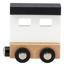 TrycoHoutenGekleurdeLettertrein-Eindwagon