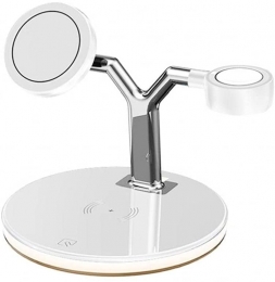 Draadlozesnelladervoormobieletelefoonsmartwatchenoordopjes-15W-3in1oplaadstation-Multifunctioneeldockingstation-Wit