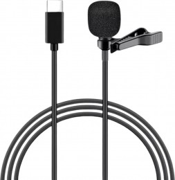 ProfessionelemicrofoonvooriPhoneeniPad-LavalierClipOnsysteem-USBType-Caanlsuiting-15meterkabel