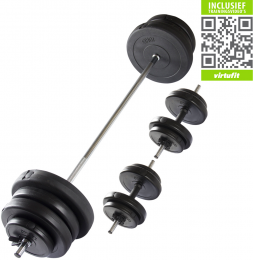 VirtuFitVerstelbareHalterset-Dumbbellset-605kg-Zwart-GratisTrainingsvideos