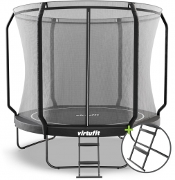 VirtuFitPremiumTrampolinemetVeiligheidsnet-Zwart-251cm-Gratistrap