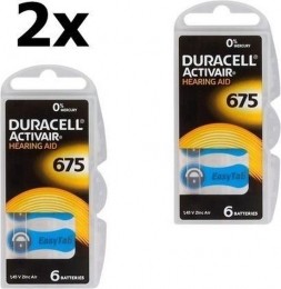 12Stuks2Blistersa6st-DuracellActivAir675MFHg0gehoorapparaatbatterij650mAh145V