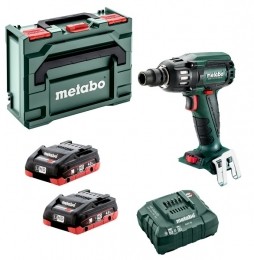MetaboSSW18LTX400BL18VLiHDAccuSlagmoersleutelSet2x40AhAccuInMetaBOX-400Nm-12-Koolborstelloos
