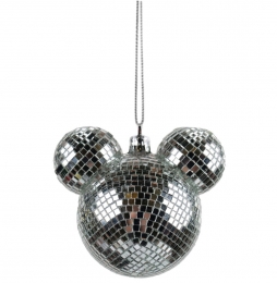 KerstbalplasticMickeyorendiscozilver85cmDisney-Disney