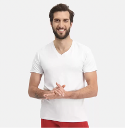 BambooBasicsV-halsT-shirts2packBambooOpticalWhiteOptic2XL