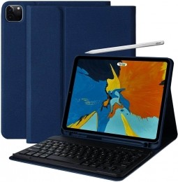 iPadAir13Inch20252024HoesmetAfneembaarToetsenbordBlauw
