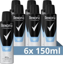 RexonaRexonaMenDeosprayCobalt150ml-6xVoordeelpak