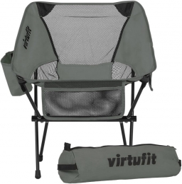 VirtuFitCampingStoelCompact-Strandstoel-Opvouwbaar-Grijs