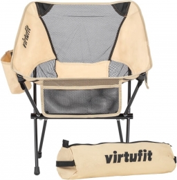 VirtuFitCampingStoelCompact-Strandstoel-Opvouwbaar-Beige