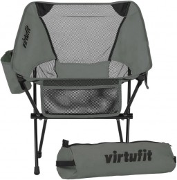 VirtuFitCampingStoelCompact-Strandstoel-Opvouwbaar-Grijs