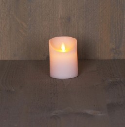 Batterijverlichtingkaarswaxrustiekmetbewegendevlam10cm-Annascollection