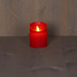 Batterijverlichtingkaarswaxrustiekbewegendevlam75x10cmrood3xaaatimer-Annascollection