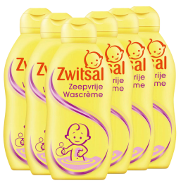 Zwitsal-ZeepvrijeWascreme-6x200ml-Voordeelverpakking