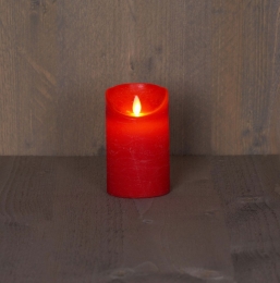 Batterijverlichtingkaarswaxrustiekbewegendevlam75x125cmrood3xaaatimer-Annascollection