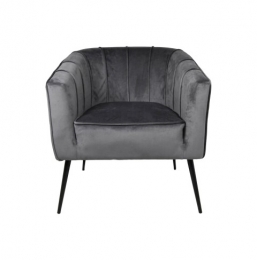 FauteuilChesterdonkergrijsvelours