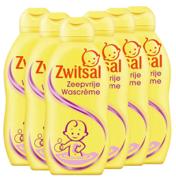 Zwitsal-ZeepvrijeWascreme-6x200ml-Voordeelverpakking
