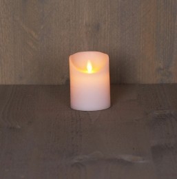Batterijverlichtingkaarswaxrustiekmetbewegendevlam10cm-Annascollection